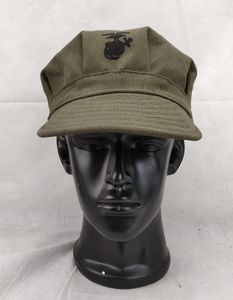 Bérets militaires repro de la seconde guerre mondiale, casquette verte utilitaire US HBT VINTAGE USMC PACIFIC MARINE CORPS, chapeau de terrain en taille