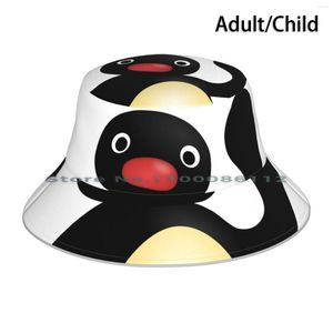 Boinas Pingu Waving Bucket Hat Sun Cap Penguin Niños Personajes Dibujos animados British 90s Nostalgia Animated Shows Tv