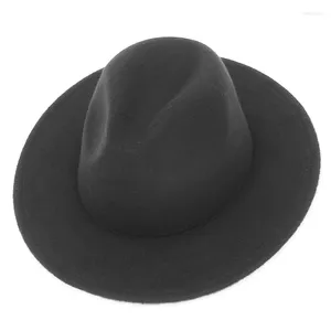 Boinas Retro Clásico Fieltro Jazz Sombrero Fedora Con Gran Ala Panamá Para Mujeres Hombres Negro Caqui Top