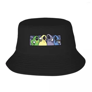 Bérets Shadow Wizard Money Gang Pixel Art Bucket Bucket Panama pour Kid Bob Hats Réversible Fisherman Summer Beach Fishing Unisexe Caps