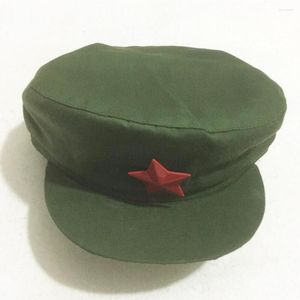 Bérets Souvenir Armée Chinoise Type 65 Libération Chapeau Casquette Militaire Avec Rouge Cinq Étoiles