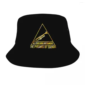 Berets Summer Hatwear Trumpet Pyramid Of Sounds Accessoires Bob Hat élégant Unisexe Soleil drôle fan de marche Boonie