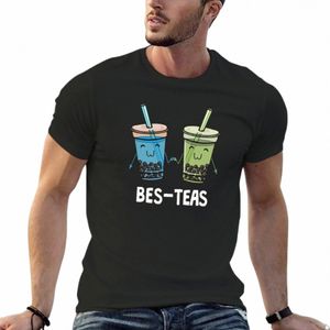 Bes-teas Pun Funny Boba Bubble Tapioca Tea para los mejores amigos camiseta personalizada aduanas llanura para hombre camisetas vintage p1Ug #