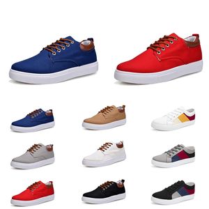 Los mejores zapatos casuales Zapatillas de lona sin marca Spotrs Nuevo estilo Blanco Negro Rojo Gris Caqui Azul Moda Zapatos para hombre Tamaño 39-46