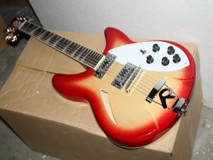 meilleure guitare chinoise Deluxe Model 360/12 STRING Guitare électrique Semi Hollow Cherry Burst