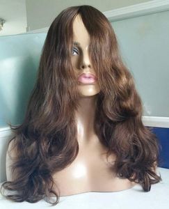 Meilleure couleur de cheveux humains 4 Meilleurs Sheitels 4x4 Silk Top Wigs Wigs Finest Mongol Virgin Hair Jewish Wigs Wigs Wigs Livraison gratuite
