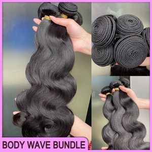 Meilleure vente Grade 12A double trame queue de cheval épaisse extensions de cheveux malaisiens 100% trame de cheveux humains péruvien indien brésilien cheveux vague de corps 3 faisceaux