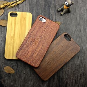 Meilleures ventes Hot Wood Cases pour Iphone X 10 8 7 6 6 s 5 5 s téléphone portable couverture en bois bambou TPU téléphone étui pour Samsung Galaxy S9 S8 S7