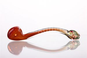 Livraison gratuite meilleure vente pipe à fumer haute qualité verre épais soufflé à la bouche tuyaux de brûleur à mazout pour fumer