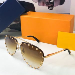 best-seller Les lunettes de soleil de fête Les petits clous en métal font écho aux malles emblématiques de la Maison Classique de la mode pour homme femme Lunettes de luxe Rivet Z0914U Avant-garde livrées avec boîte