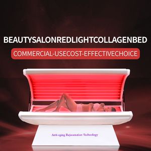 Mejor salón de Spa cobertura 360 rayos UVA UVB cápsula interior Led colágeno luz roja Solarium sol terapia de luz roja cama de bronceado