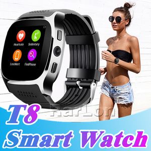 Reloj inteligente T8 con podómetro, compatible con tarjeta SIM TF con sincronización de cámara, mensaje de llamada, reloj inteligente para hombres y mujeres para Android