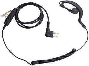 Bestface 1 paquete de auriculares PTT m-head con micrófono para radio bidireccional Motorola de 2 pines.