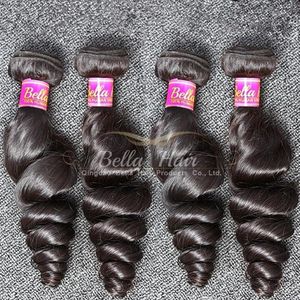 Meilleure vente 9a extension de cheveux de couleur noire naturelle 4pcs / lot 1024 pouces ondulés cheveux humains brésiliens vague lâche livraison gratuite