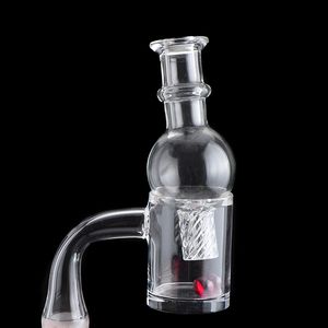 Borde biselado Clear Bottom Smoke Quartz Banger Nails con Spinning Carb Caps Male Female Joints Suit para Glass Water Bongs
