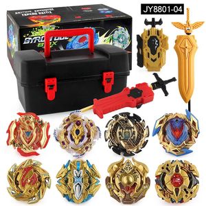 Beyblade Burst JY880104 Gyro Gold Edition Juego de 12 piezas Caja de almacenamiento limitada para niños Caja de herramientas 231229