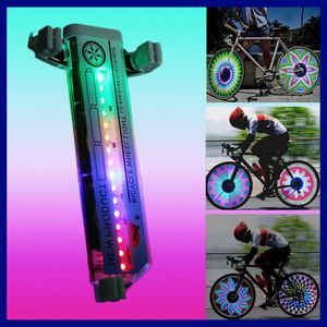 Vélo Vélo Pneu Pneu Roue Lumières 16 LED Flash Spoke Light Voyant D'avertissement Coloré Vélo Lampe Roue Lumière Voiture Moto Vélo Roues Pneus Flash Lumière Lampe