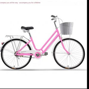 Vélo femme 24 pouces vélo de banlieue ordinaire à l'ancienne ville rétro léger voyage navette étudiant dame