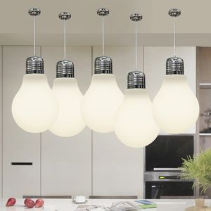 Grande ampoule simple lampes suspendues lumières suspension Dia 30 cm lampe or/argent/blanc lait couleur E27 intérieur