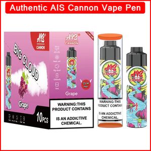 Big Cloud jetables E cigarettes AIS Cannon jetable Vape stylo flux d'air maille bobine Vape Bar 15 ml Vape 1200 mAh batterie rechargeable vaporisateurs 6000 bouffées