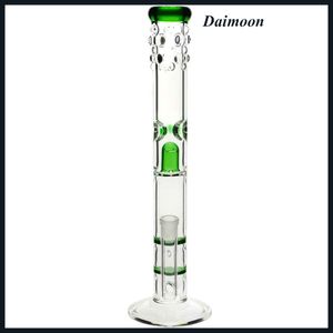 Narguilés Big Glass Bongs 17 pouces double nid d'abeille perc dôme percolateur pipe à eau 18.8mm bol tabac bong