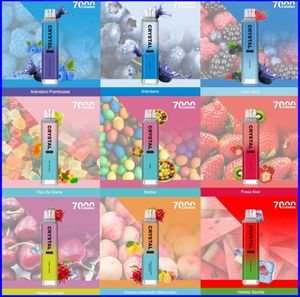 Big Vale Spanish Crystal Puff 7000 Disposable Vape Pen 16ml 1300mAh Battery Mesh Coil Cigarettes Tornado 7000 Puffs ECIGS VAPEUR SUNFIRE VACPER VERS VERR