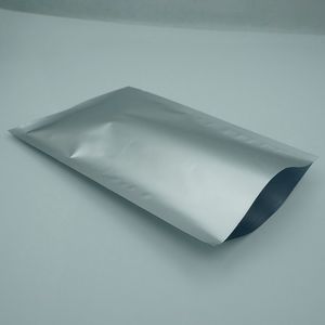 Grande taille 22x30 cm 100 pcs/lot sac plat en papier d'aluminium mat argenté, pochette d'emballage en mylar métallique aluminisant mat pour pistache et noix, sac alimentaire