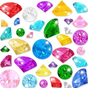 Jouet en diamant de grande taille, chasse au trésor Pirate, jeu de fête pour enfants, pierres précieuses en acrylique, grand 6CM 4CM, nouveauté amusante, cadeaux 240131