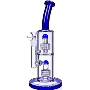 Tubos de agua para fumar de vidrio Cachimbas GlowWater Bongs Reciclador grueso Tallo de tazón de 14 mm Gafas embriagadoras Dab Rigs