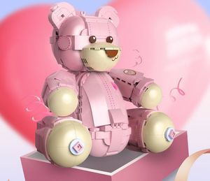 Big Teddy Bear Top Nounours Bloques de construcción Diseñador de juguetes de peluche Little Pink Bear Dibujos animados Anime Rocket Raccoon Puzzle Decoración Juguetes Regalo de Navidad Juguetes para niñas