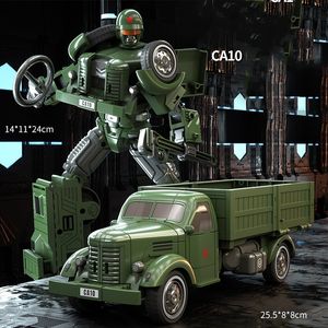 Juguete grande Camión de remolque Agente Captura Juguete único Juguete tecnológico Optimus Prime Figura de acción Comandante Kong Robot Juguete Aleación Robot Transformador Regalo de Navidad Kit de modelo de robot Toy Boy