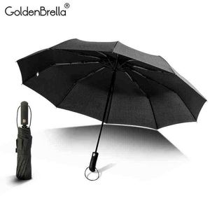 Grand Parapluie Résistance Au Vent Hommes Femmes Haute Qualité Automatique Pliant En Plein Air Pluie Ensoleillé Prix De Gros J220722