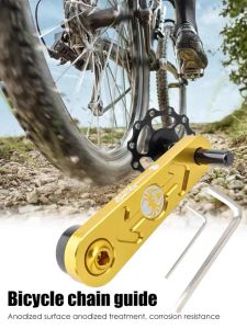 Guide de la chaîne de vélos Mountain Bicycle Tendeur de chaîne à vitesses à vitesses Matière en alliage durable Conception anti-dérapage avec chant creux