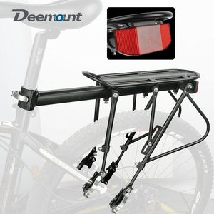 Cadres de vélo Deemount Support de porte-bagages arrière pour bagages de vélo robustes 24-29 '' Coffre de vélo 100 KGS Charge Fit 4.0 Fat Bike Tire 230725