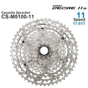 Bike Freewheels Chainwheels SHIMANO DEORE M5100 11v Cassette Sprocket CS M5100 11 11 Speed HYPERGLIDE for MTB bike Original Parts 230621