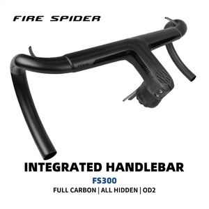 Composants de guidon de vélo FIRE SPIDER guidon de vélo en carbone T1000 routage interne route 28.6mm 31.8mm accessoires intégrés 231109