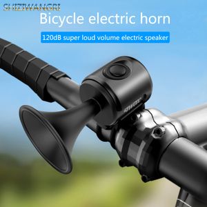 Bike Horns Bike Electronic Loud Horn Bicicleta 120 db Advertencia Seguridad Timbre eléctrico Sirena Bicicleta Manillar Alarma Anillo Accesorios para bicicletas 230614