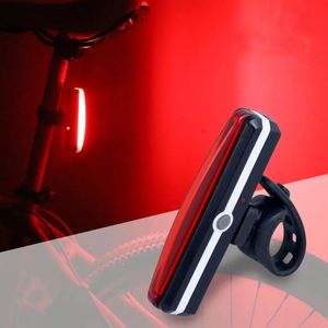 Luces de bicicleta Luz LED trasera USB Rojo Blanco Cola de bicicleta Recargable Estroboscópico impermeable 4 modos Señal para intermitente 231009