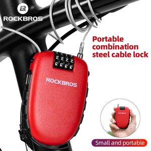 Serrures de vélo ROCKBROS Portable mot de passe vélo serrure moto casque fil serrure vélo antivol câble BMX Scooter sécurité cadenas accessoires 230928