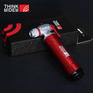 Bombas de bicicleta ThinkRider Bomba de CO2 para bicicleta Adaptador Schrader Presta Inflador de bicicleta Tubo de neumático de aluminio Tamaño mini Bombas MTB Cartucho de CO2 230511