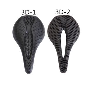 Bike Saddles Bicycle 3D Printed carbon Saddle Rails Ti Power Patented Material Comfortable Road MTB Seat Cozy Honeycomb Cushion 230706