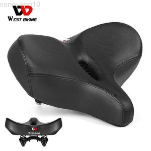 Selles de vélo WEST BIKING Selle de vélo VTT extra large Confortable Mousse épaisse Absorption des chocs Siège de vélo de banlieue Coussin de vélo E-Bike HKD230710