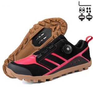 Sneakers de vélo hommes Speed Flat Road Carbon Cycling Cleats Mtb Femme Femmes Mountain Bicycle de vélo SPD PEDALS RACHIN