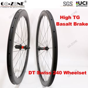 Roues de vélo 700c Carbon Novatec Powerway DT Clincher Tubeless High TG Wheelset Basalt Brake Rim V Road 230721