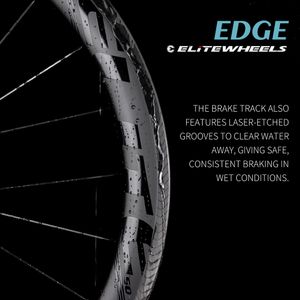 Roues de vélo Elitewheels Edge Road Bicycle Carbon Wheelset ultraléger 1291g 40 50mm Rim Ratchet System 36T HUB Wing 20 Spoke pour la course 230907