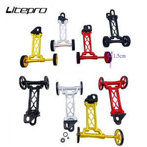 Ruedas de bicicleta Liteproelite varilla hueca plegable rueda fácil telescópica delgada ensanchada 60mm empujando para bicicleta birdy 230808