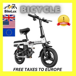 Bikes 2023 New Engwe T14 Electric Bike 350W Pliage Electric Bicycle 14inch Mini Electric Bicycle 48V10A Adult City Ebike 25 km / H Y240423