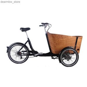 Bicicletas 250W ECTRIC CARGO DE CARGO DE CARGO DE TRICISA DE VARIENTES 6/7 velocidades de engranaje Peadel 3 Ruedas Bicyc para transportar niños Pasajero L48