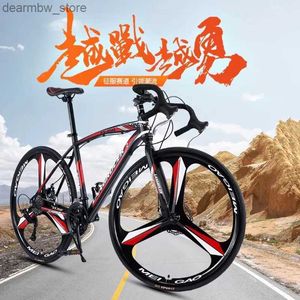 Bicicletas Hombre adulto Curved Road Bicyc 700C Variab Speed Shock Absorción Estudiante Bicyc Doub Disc Brain Racing Bike 24/27/30 SPE L48