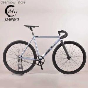 Bikes Fixed Gear Bike 48cm 53cm 56cm 60cm Sing Speed Fixietrack Bicyc Aluminium ALLIAL Cadre en alliage en fibre de carbone 40 mm roue en alliage L48